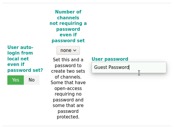 Set user password